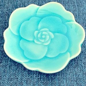 “Kotobuki” Japan Glazed Saucer , Small Trinket/Appetizer Dish